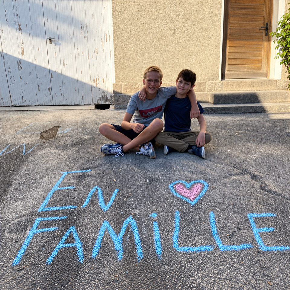 Familias de En Famille International reunidas en un encuentro